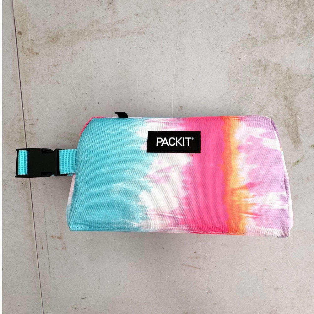 PackIt Freezable Lunch Bag Womens OS Multicolor Tie Dye Insulated Buckle Handle